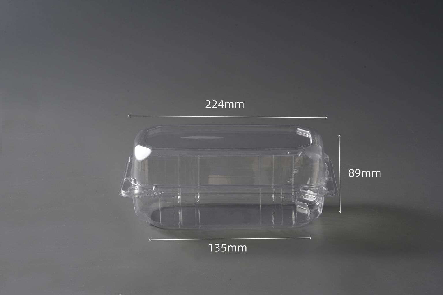 Sturdy To-go Clamshell Clear Pet Hinged Plastic Food Containers For ...