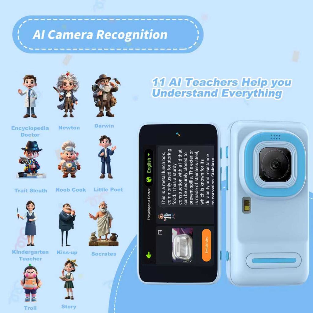 Ai Language Learning Camera For Kids Smart Educational Toy With Object ...