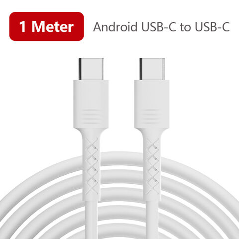 Cable USB C de carga rápida de 60 W al por mayor, suave, de gel de sílice, agradable para la piel, para iPhone y teléfonos Android