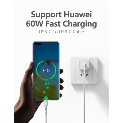 Cable USB C de carga rápida de 60 W al por mayor, suave, de gel de sílice, agradable para la piel, para iPhone y teléfonos Android