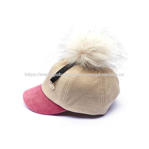 Winter-Baseballkappe für Kinder mit niedlicher Ballverzierung, weiche Babymütze, 6-Panel-Baseballkappe