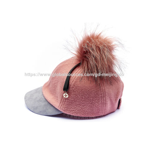 Winter-Baseballkappe für Kinder mit niedlicher Ballverzierung, weiche Babymütze, 6-Panel-Baseballkappe
