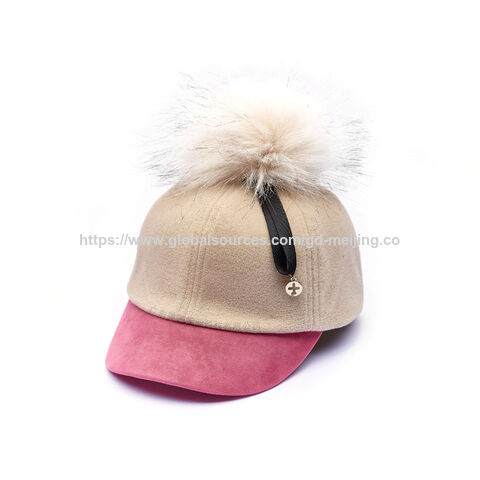 Winter-Baseballkappe für Kinder mit niedlicher Ballverzierung, weiche Babymütze, 6-Panel-Baseballkappe