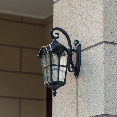 Luminárias de parede para pátio estilo americano, arandelas externas à prova d'água para corredores, estilo europeu antigo para varanda