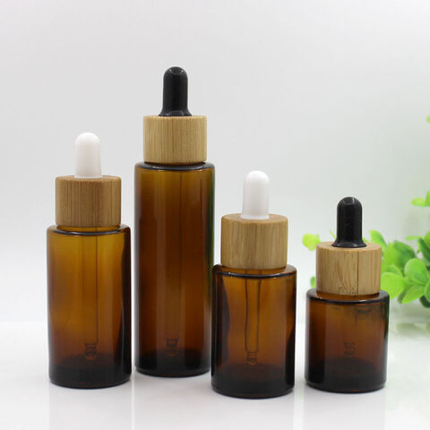 Perfume bottles Bamboo and wood glass bottle environmentally friendly perfume filling essential oil bottle