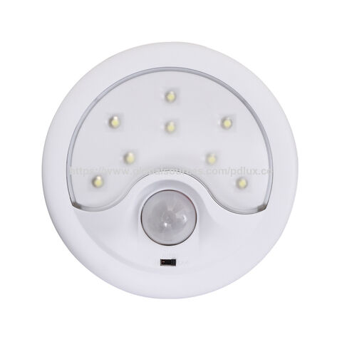 PDLlux PD-PIR2026 LED Nachtlicht Kabellos Innen Wand Decke PIR Bewegungssensor Weiß ABS Kunststoff Batteriebetrieben Für Wohnbereich