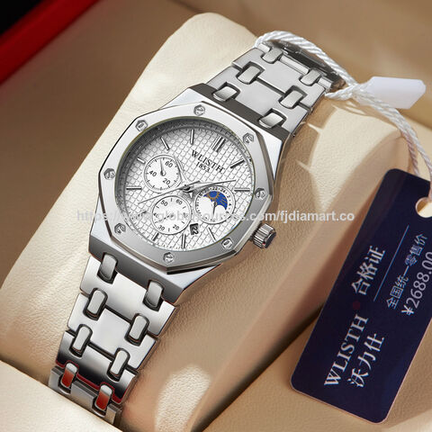 Nuevos Relojes de Moda Sencillos para Parejas, Impermeables, Metálicos, Ultrafinos, de Acero Inoxidable, Reloj de Cuarzo de Negocios para Hombres