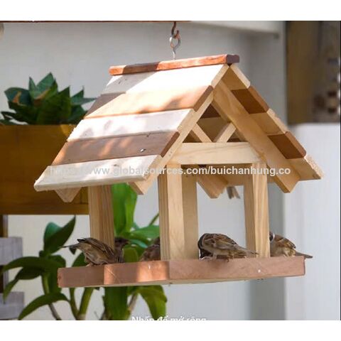 Vogelhaus aus rustikalem Holz, hergestellt in Vietnam, für die Außendekoration