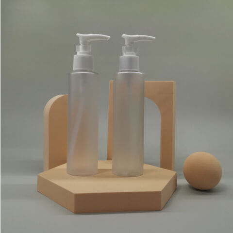 Botella de plástico para cosméticos, textura mate transparente, dispensador de emulsión, envase de plástico vacío para cosméticos