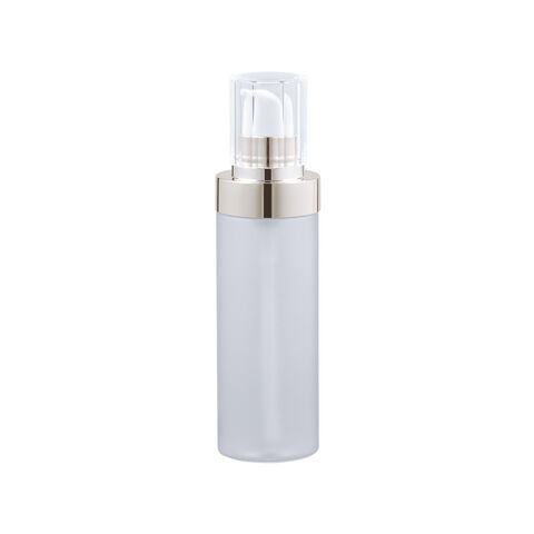 Botella de plástico para cosméticos, textura mate transparente, dispensador de emulsión, envase de plástico vacío para cosméticos