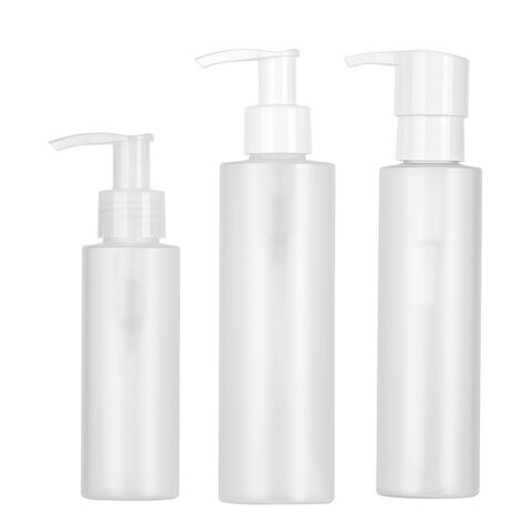 Botella de plástico para cosméticos, textura mate transparente, dispensador de emulsión, envase de plástico vacío para cosméticos