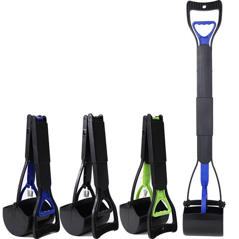 Ensemble de Ramasse-Crottes Ergonomique à Long Manche avec Distributeur de Sacs Biodégradables Intégré pour Animaux de Compagnie