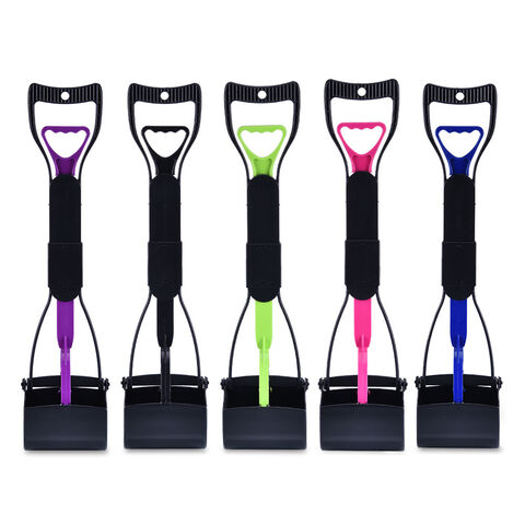 Ensemble de Ramasse-Crottes Ergonomique à Long Manche avec Distributeur de Sacs Biodégradables Intégré pour Animaux de Compagnie