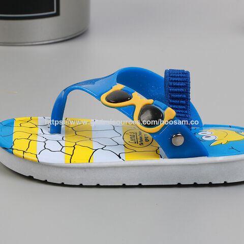 Sandales de plage antidérapantes pour enfants avec motif de dessin animé coloré et semelle épaisse