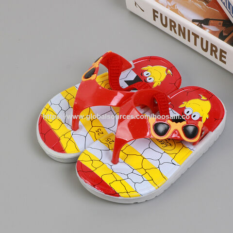 Sandales de plage antidérapantes pour enfants avec motif de dessin animé coloré et semelle épaisse