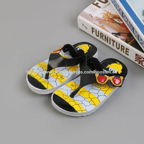 Sandales de plage antidérapantes pour enfants avec motif de dessin animé coloré et semelle épaisse
