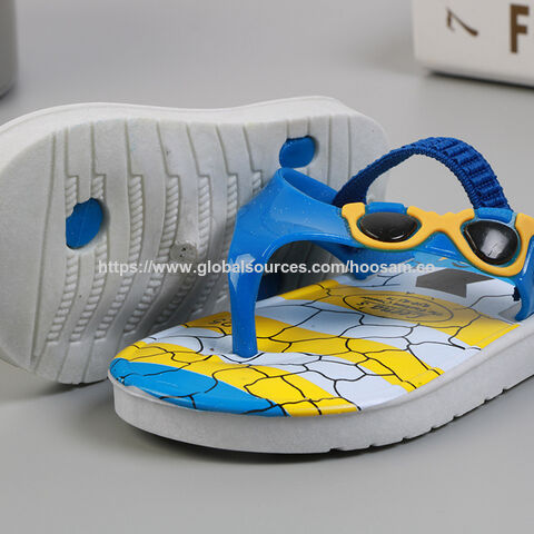 Sandales de plage antidérapantes pour enfants avec motif de dessin animé coloré et semelle épaisse