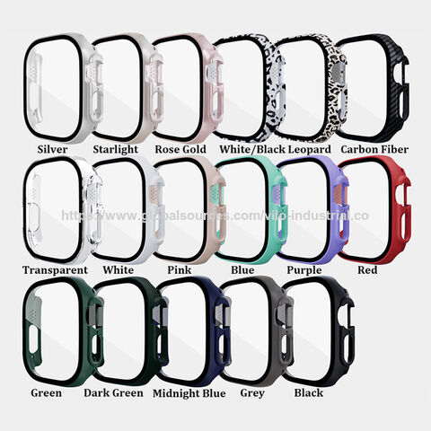 Nova Capa Protetora Integrada de Filme Temperado para PC com Pulseira para Apple Watch Series 8 Ultra de 49 mm