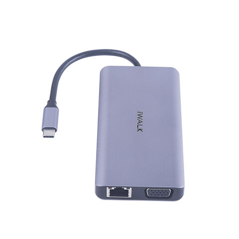 Estación de acoplamiento 9 en 1 PD 100W, concentrador USB 3.0 Gigabit Ethernet Pro Max, estación de acoplamiento multifunción para oficina