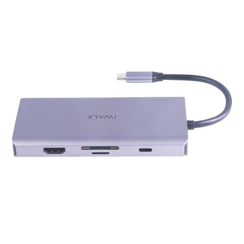 Estación de acoplamiento 9 en 1 PD 100W, concentrador USB 3.0 Gigabit Ethernet Pro Max, estación de acoplamiento multifunción para oficina