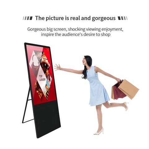 32 43 55 Zoll Stand-LCD-Display, tragbare digitale Werbedisplays für den Innenbereich, LCD-Poster