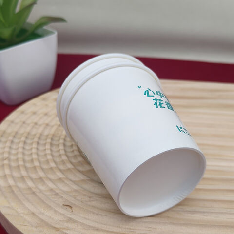 Vasos Desechables de Papel Recubierto por Ambos Lados al por Mayor, Biodegradables, para Bebidas Frías y Calientes, Café, Restaurante, Oficina en Casa, 190 ml, Paquete de 100 Unidades
