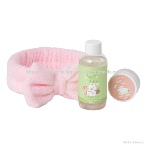 Fabrik Großhandel Mädchen Bad Geschenkset Enthält 120ml Duschgel, 20ml Körperlotion, Haarband