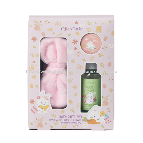 Fabrik Großhandel Mädchen Bad Geschenkset Enthält 120ml Duschgel, 20ml Körperlotion, Haarband