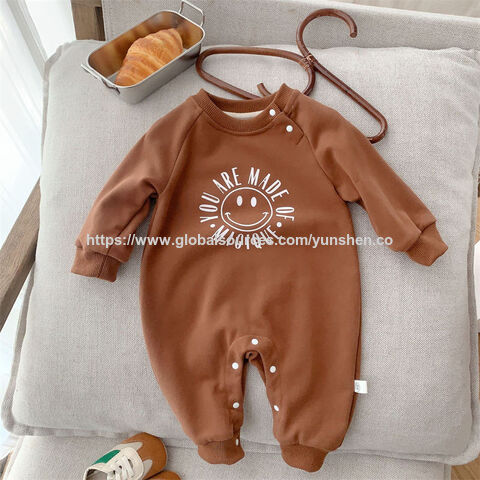 Baby Mädchen Strampler Overall 0-2 Jahre Langarm Frühling Herbst Baby Allover Druck Krabbel Cartoon Einteiler