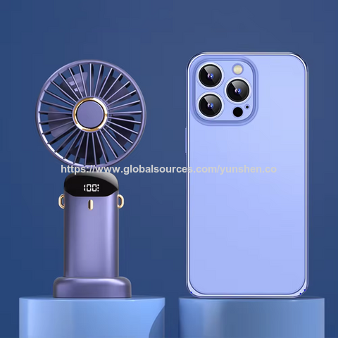 Ventilador de escritorio turbo de 3000mAh, soporte de escritorio, ventilador pequeño portátil recargable, mini