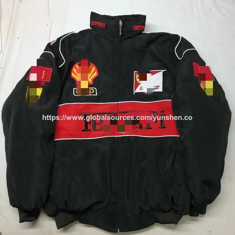 Veste Bomber de Course Nascar F1 Vintage Rare Personnalisée OEM en Gros - Vêtements de Rue avec Broderie et Patchs de Marque Personnalisés