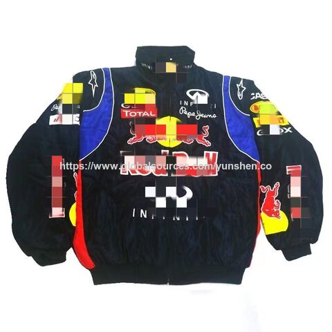 Veste Bomber de Course Nascar F1 Vintage Rare Personnalisée OEM en Gros - Vêtements de Rue avec Broderie et Patchs de Marque Personnalisés
