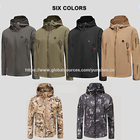 Maßgeschneiderte beheizbare Winter-Angeljacke für den Außenbereich, wasserdichte elektrische Camouflage-Heizjacke