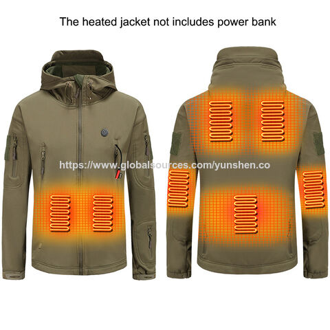 Maßgeschneiderte beheizbare Winter-Angeljacke für den Außenbereich, wasserdichte elektrische Camouflage-Heizjacke