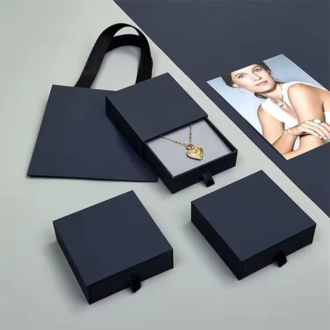 Schiebe-Schmuckschatulle aus Papier und Karton mit individuellem Logo für Manschettenarmbänder