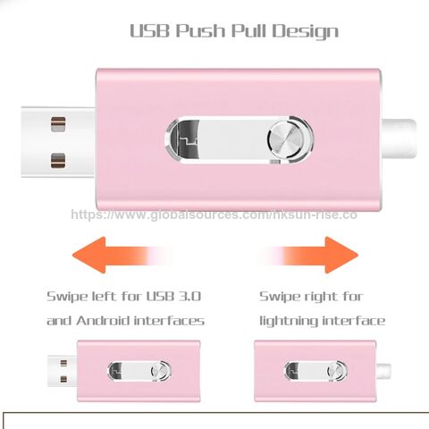Logo Personalizado 32g 64G 128g 256g 512g USB Flash Drive Pendrive Portátil 4 en 1 OTG USB Flash Drive 16GB USB para Teléfonos Móviles