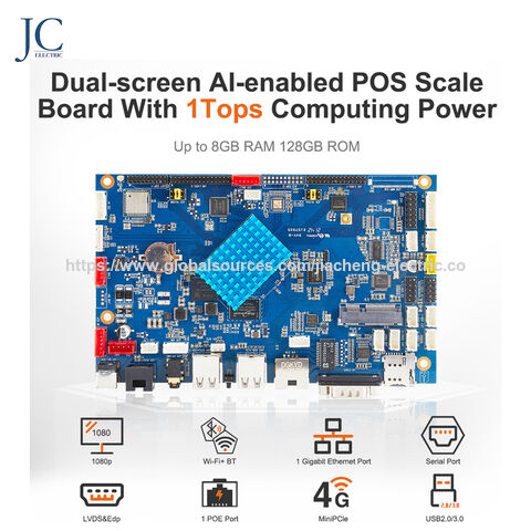 Quadro Inteligente Android 11.0 Personalizável com Linux OS, Placa PC, ARM SOC Rockchip RK3588, Placa Mãe Central 12V, PCBA
