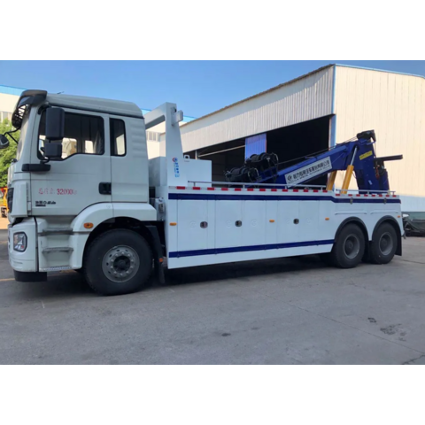 HOWO 6X4 Schwerlast-Kranwagen mit integriertem Abschleppwagen und 20-50T Kapazität für die Bergung von Schwerfahrzeugen und Hilfe bei Autobahnunfällen