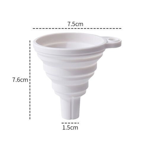 Embudo de Silicona Mini Telescópico Plegable para Verter Aceite, Boca Ancha, a Prueba de Fugas para Vino y Aceite, Dispensador de Embudo Pequeño para el Hogar