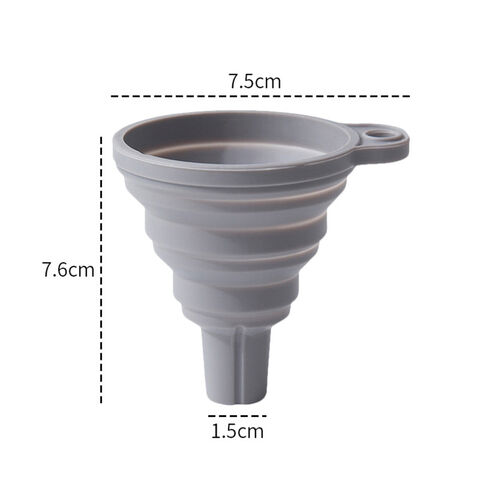 Embudo de Silicona Mini Telescópico Plegable para Verter Aceite, Boca Ancha, a Prueba de Fugas para Vino y Aceite, Dispensador de Embudo Pequeño para el Hogar