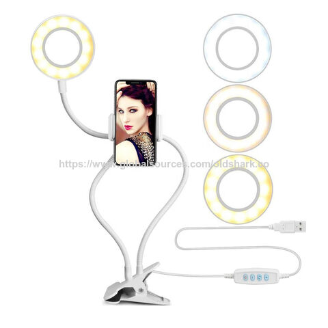 Old Shark LED Leselampe mit Klemme, Flexible Buchlampe für Kinder zum Lesen im Bett bei Nacht, Clip für Tisch, Selfie-Ringlicht