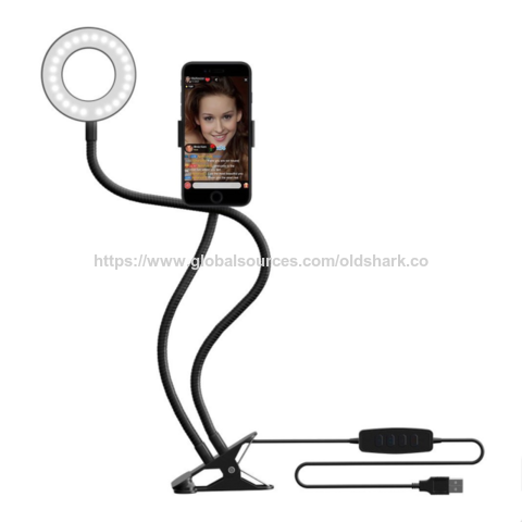 Old Shark LED Leselampe mit Klemme, Flexible Buchlampe für Kinder zum Lesen im Bett bei Nacht, Clip für Tisch, Selfie-Ringlicht