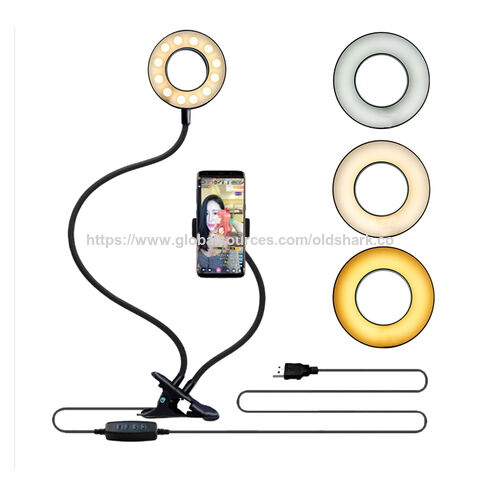 Old Shark LED Leselampe mit Klemme, Flexible Buchlampe für Kinder zum Lesen im Bett bei Nacht, Clip für Tisch, Selfie-Ringlicht