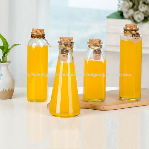 Glasflasche 250ml 300ml 310ml 350ml 420ml 500ml mit Korken - Perfekt für Spirituosen, Öle und mehr