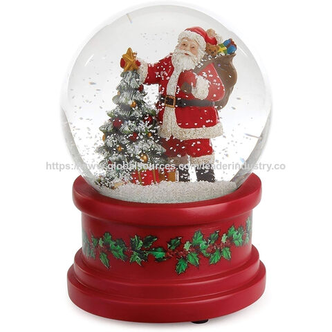 BSCI Fabrik Weihnachts Schneekugel 100mm Musikalischer Santa Wasser Globus