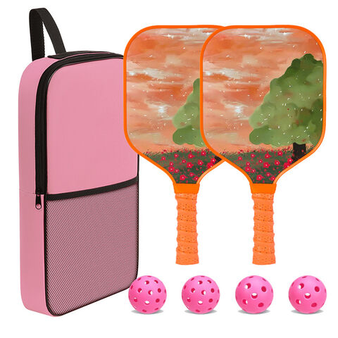Raquete de Pickleball Portátil para Crianças, Fibra de Vidro, Fibra de Carbono, para Treino e Entretenimento, Aprovada para Faixa Etária Infantil