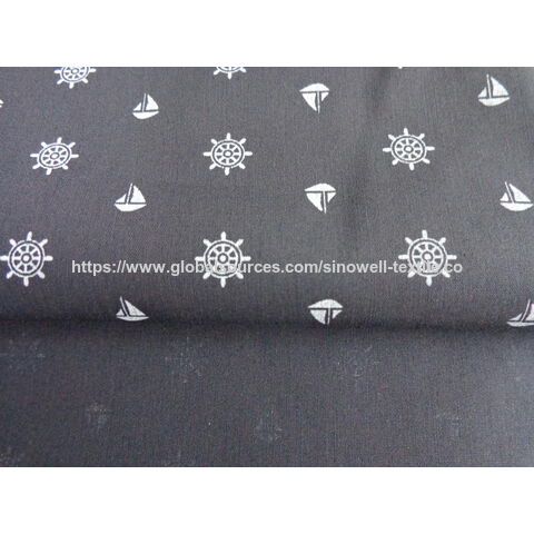 Tecido de algodão/elastano para camisaria 40x40+40D/150x60 1/1 57/58" Estampado - Tecido de alta qualidade para fabricação de camisas por atacado