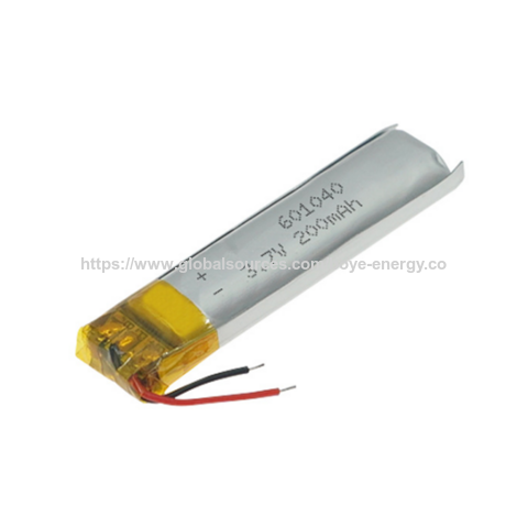 Batterie Lithium Polymère 3,7 V 200 mAh pour Casque de Sport 601040 Batteries Cylindriques Lithium Ion