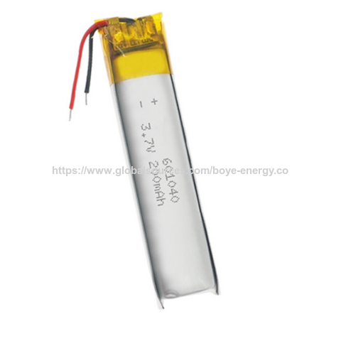 Batterie Lithium Polymère 3,7 V 200 mAh pour Casque de Sport 601040 Batteries Cylindriques Lithium Ion