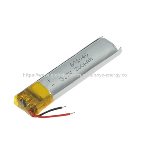 Batterie Lithium Polymère 3,7 V 200 mAh pour Casque de Sport 601040 Batteries Cylindriques Lithium Ion